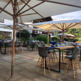 Barhocker Alpin Lederlook schwarz