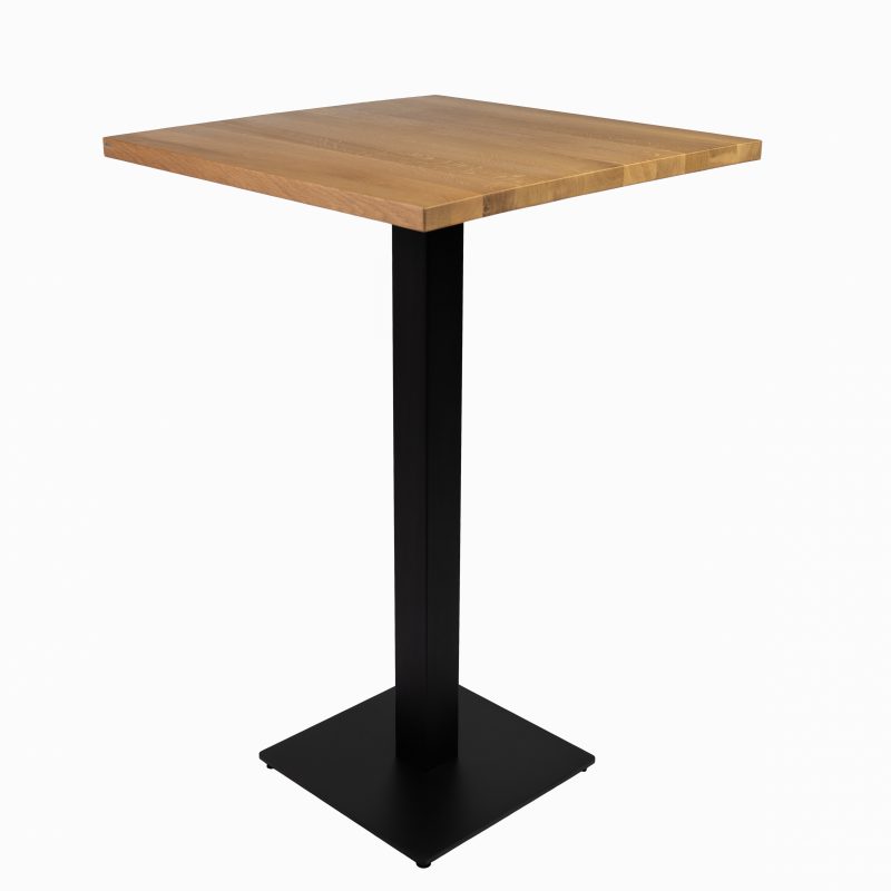 Stehtisch Linz, Platte quadratisch 70x70cm Eiche massiv