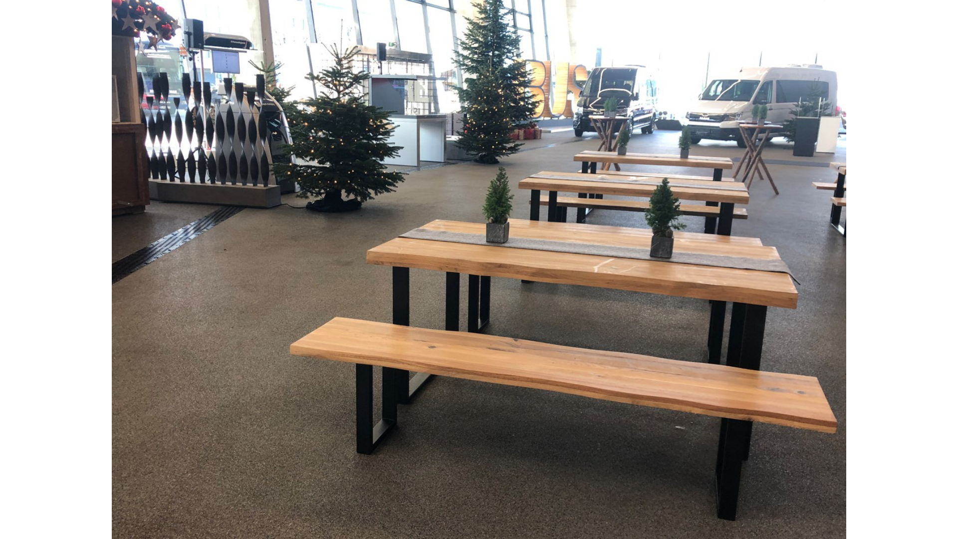 Bank Alpin mit Baumkante