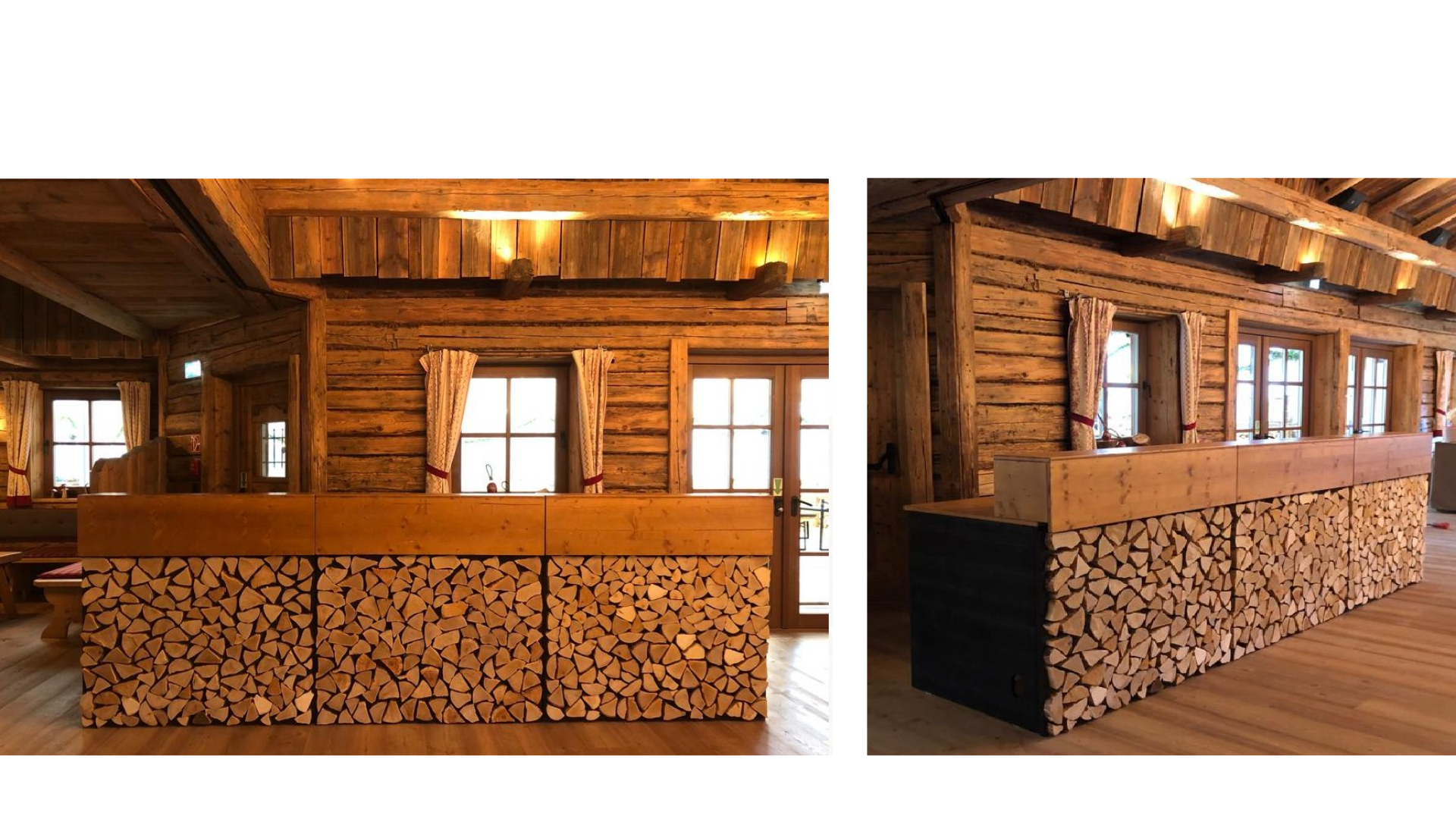 Bar Alpin mit Holzscheitlfront