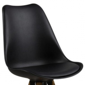 Barhocker Alpin Lederlook schwarz