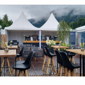 Barhocker Alpin Lederlook schwarz