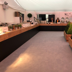 Buffeteckelement 90° schwarz/Wildeiche