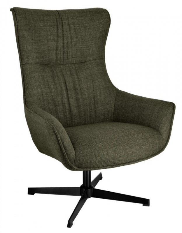 Ohrensessel Cortina, Sitz grün meliert, drehbar