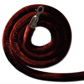 Samtkordel für Absperrständer, Farbe bordeaux