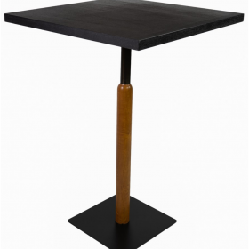 Stehtisch Davos, eckig 80x80cm, schwarz