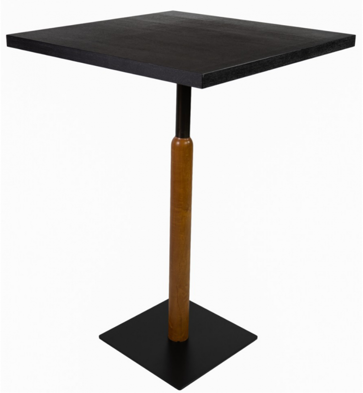 Stehtisch Davos, eckig 80x80cm, schwarz