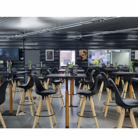 Stehtisch Davos, eckig 80x80cm, schwarz