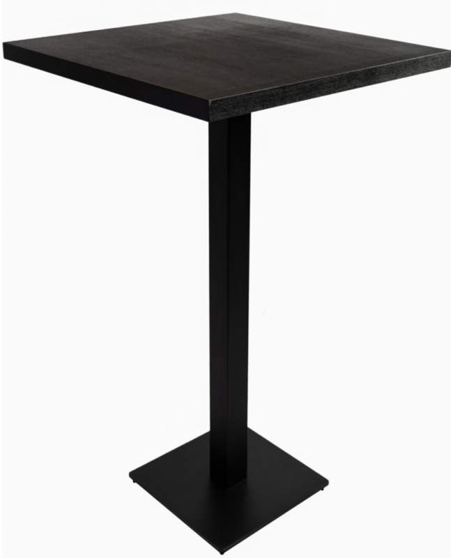 Stehtisch Linz, Platte quadratisch 80x80cm schwarz