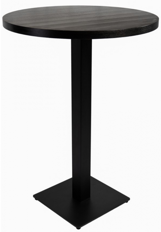 Stehtisch Linz, Platte rund Durchmesser 80cm schwarz