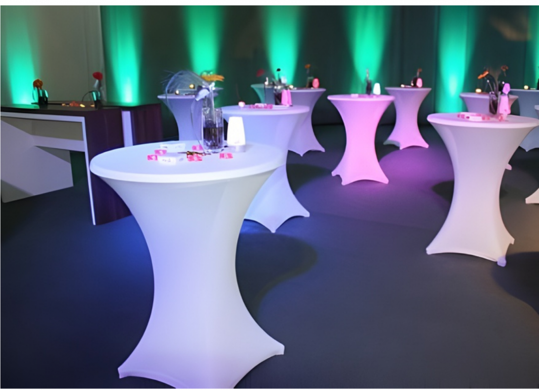 Strechhusse für Klappstehtisch weiß