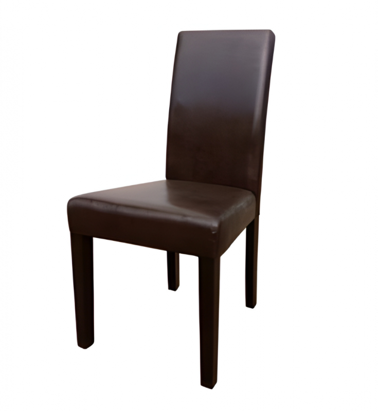 Stuhl Kuba, Textilleder braun, ohne Armlehne