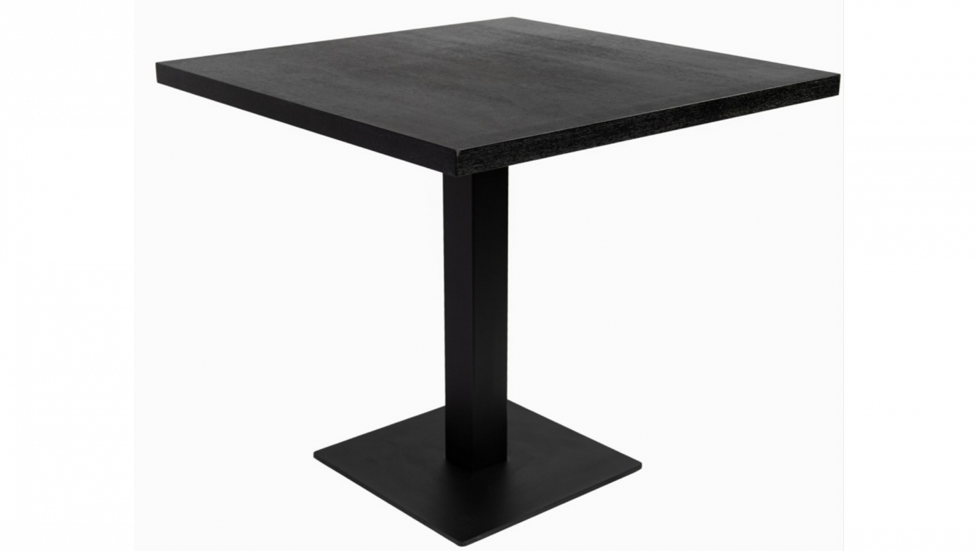 Tisch Linz mit Tischplatte schwarz 80x80cm