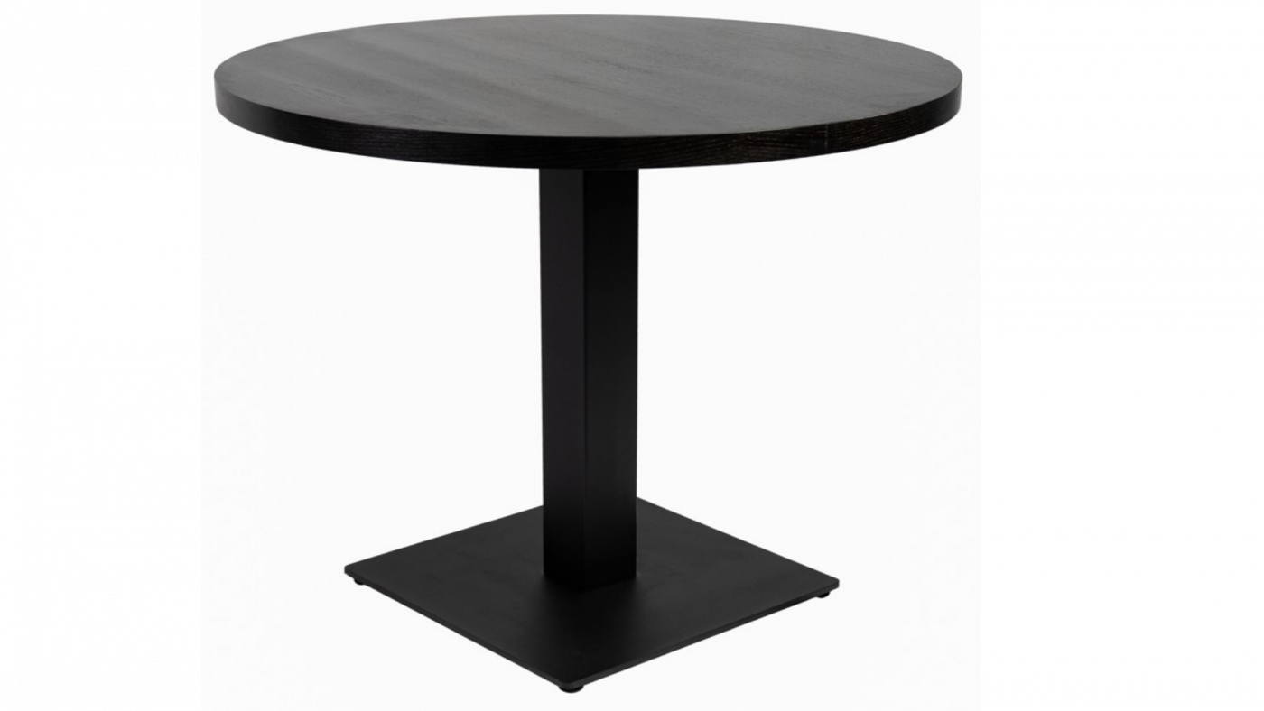 Tisch Linz mit Tischplatte rund 80 schwarz