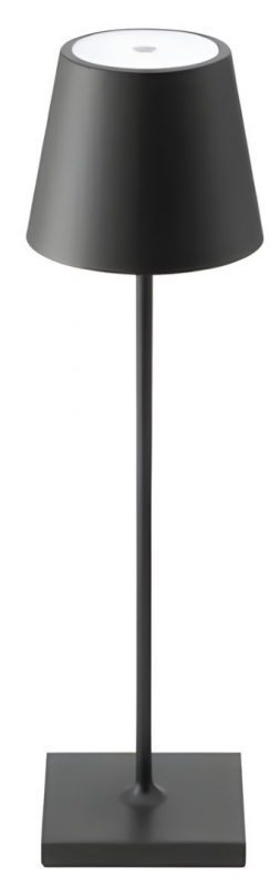 Tischleuchte Schwarz matt LED Akku