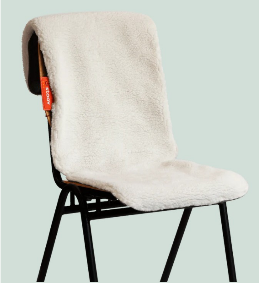 Drahtlose Sitz-Heizdecke, LxB 45x135cm, Farbe weiß