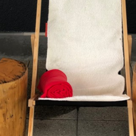 Drahtlose Sitz-Heizdecke, LxB 45x135cm, Farbe weiß