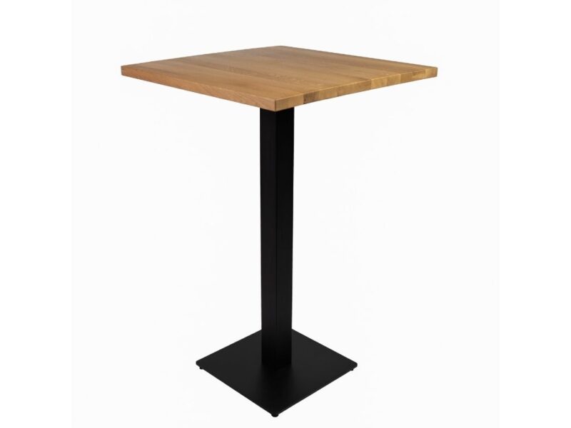 Stehtisch Linz, Platte quadratisch 70x70cm Eiche massiv
