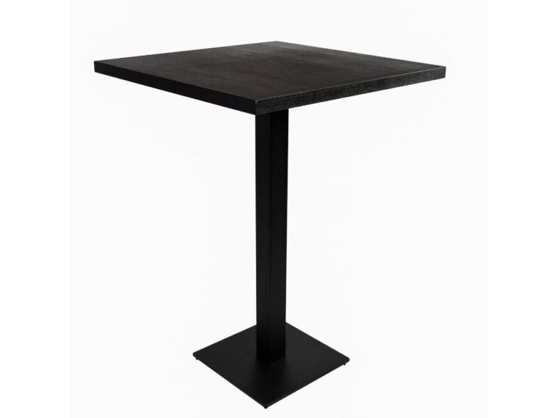 Stehtisch Linz, Platte quadratisch 80x80cm schwarz