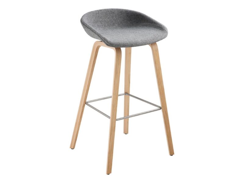 About a Stool 33, vollgepolstert grau