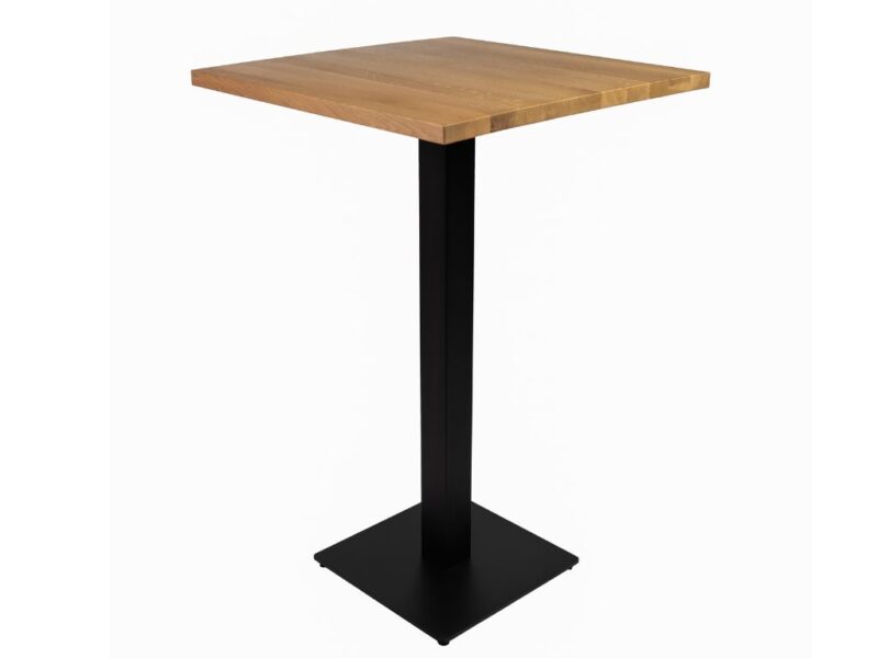 Stehtisch Davos mit Eichenplatte massiv quadratisch 80cm